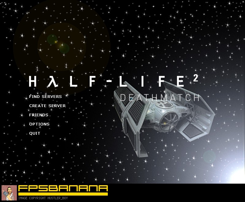 Tie Fighter in space for hl2dm screenshot