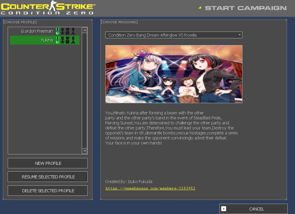 Condition Zero:BanG Dream:Afterglow VS Roselia for cscz screenshot