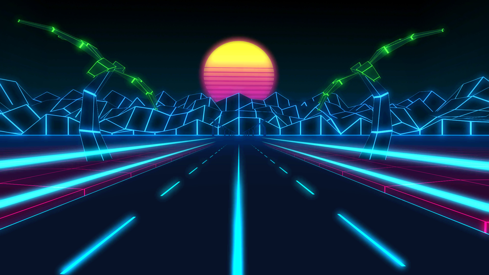 bhop_retrowave for csgo screenshot