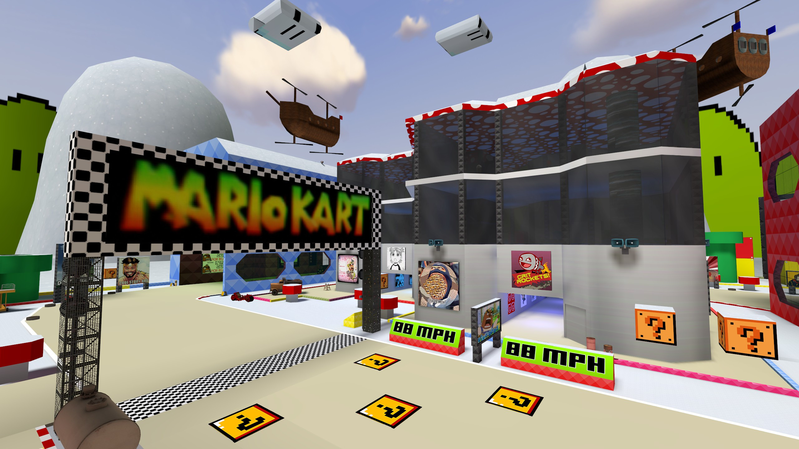 dm_mario_kart_winter_2012b for tf2 screenshot